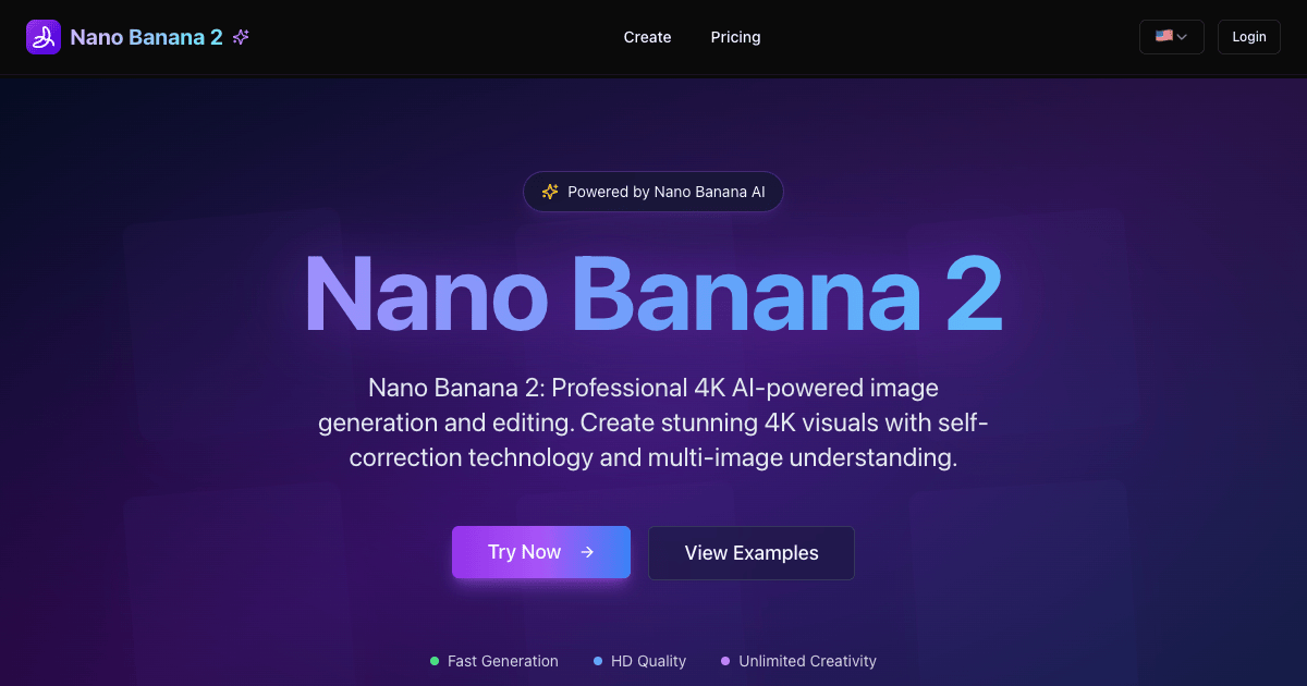Nano Banana 2: 4K AI Image Generation & Editing Platform